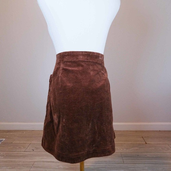 Gap Womens Skirt Corduroy Mini Skirt Buttons Pockets Fall Sz 12 Career Office - Picture 5 of 10